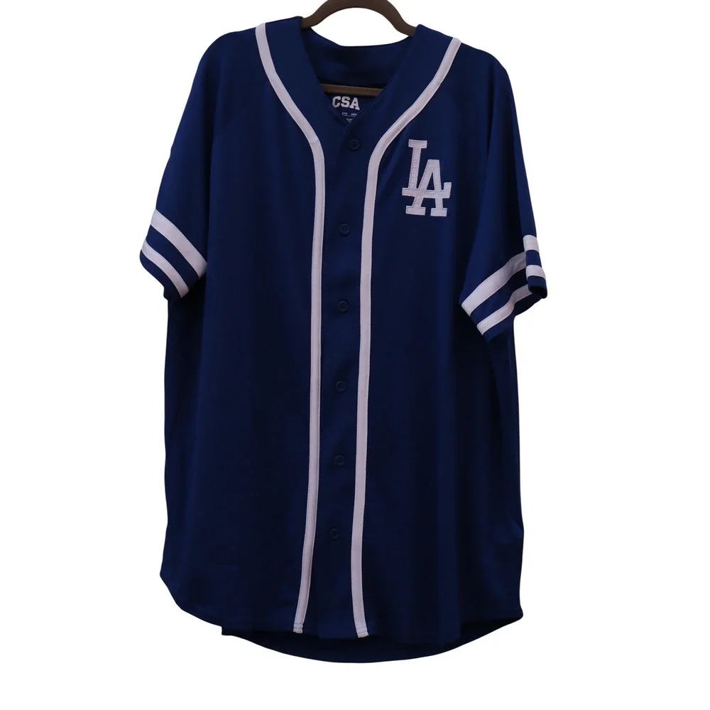 CSA Los Angeles Dodgers Baseball Jersey Mens 2XL Royal Blue LA National League